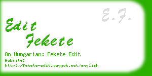 edit fekete business card